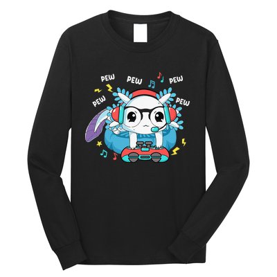 Gamer Axolotl Lover Cute Axolotl Gaming Video Gamer Gifts Long Sleeve Shirt