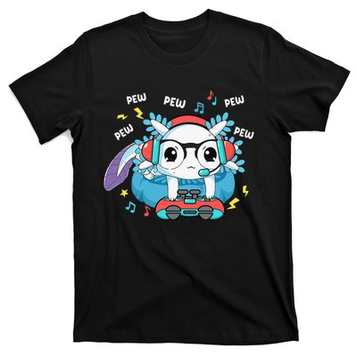 Gamer Axolotl Lover Cute Axolotl Gaming Video Gamer Gifts T-Shirt