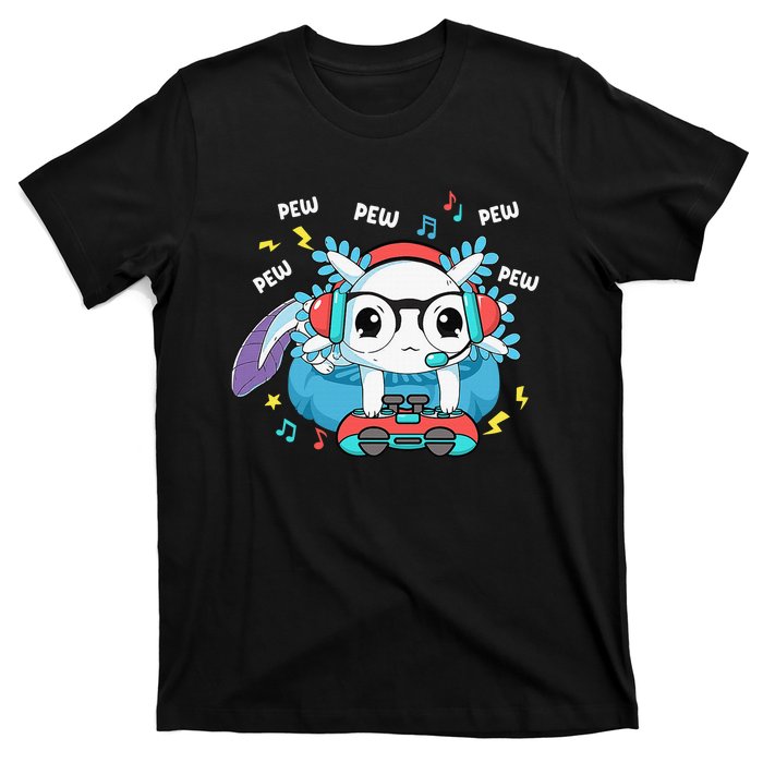 Gamer Axolotl Lover Cute Axolotl Gaming Video Gamer Gifts T-Shirt