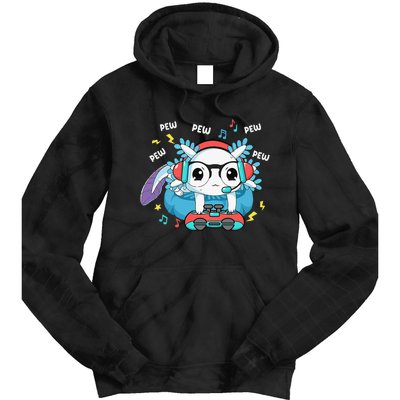 Gamer Axolotl Lover Cute Axolotl Gaming Video Gamer Gifts Tie Dye Hoodie