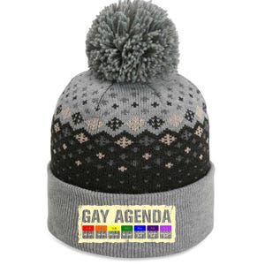 Gay Agenda Lgbtq Pride Month Lgbt Community Rainbow Sayings Meaningful Gift The Baniff Cuffed Pom Beanie