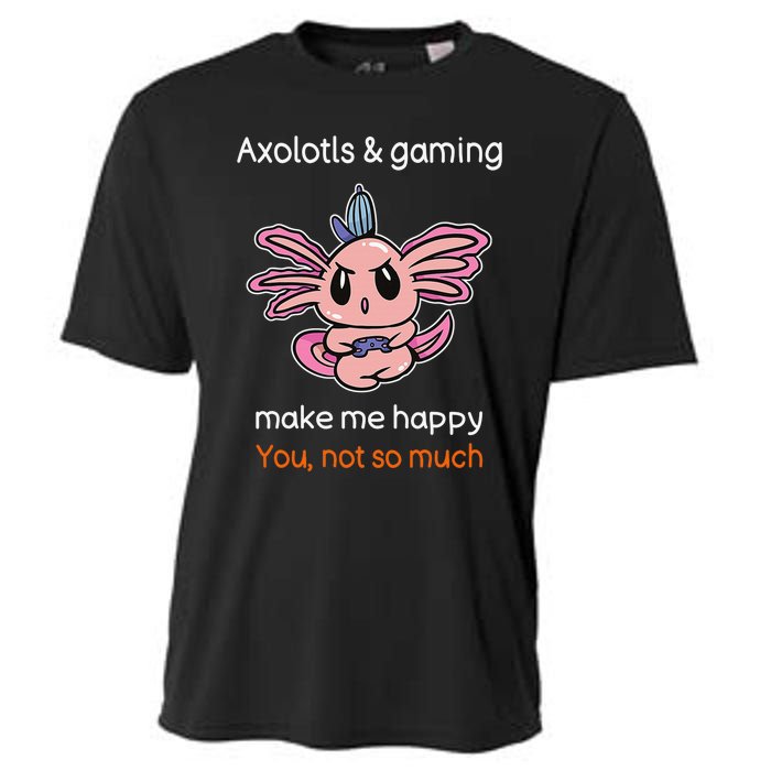 Gamer Axolotl Lover Cute Axolotl Gaming Video Gamer Gift  Cooling Performance Crew T-Shirt