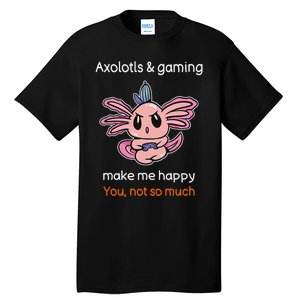 Gamer Axolotl Lover Cute Axolotl Gaming Video Gamer Gift  Tall T-Shirt