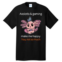 Gamer Axolotl Lover Cute Axolotl Gaming Video Gamer Gift  Tall T-Shirt