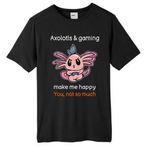 Gamer Axolotl Lover Cute Axolotl Gaming Video Gamer Gift  Tall Fusion ChromaSoft Performance T-Shirt