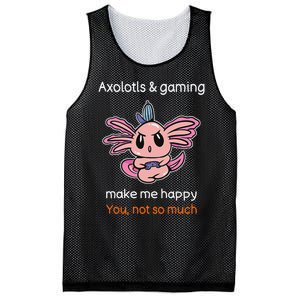 Gamer Axolotl Lover Cute Axolotl Gaming Video Gamer Gift  Mesh Reversible Basketball Jersey Tank