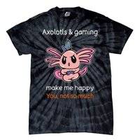 Gamer Axolotl Lover Cute Axolotl Gaming Video Gamer Gift  Tie-Dye T-Shirt