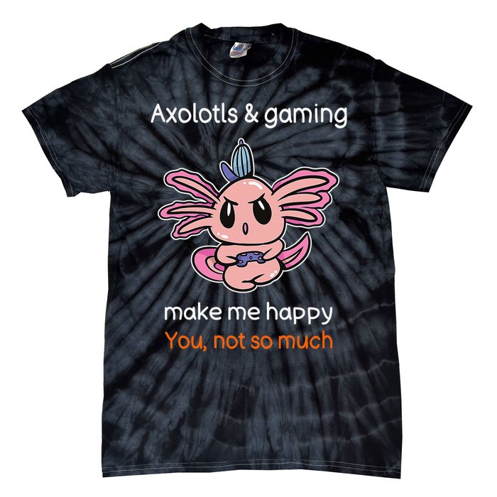 Gamer Axolotl Lover Cute Axolotl Gaming Video Gamer Gift  Tie-Dye T-Shirt