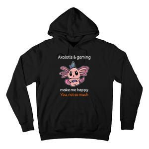 Gamer Axolotl Lover Cute Axolotl Gaming Video Gamer Gift  Tall Hoodie