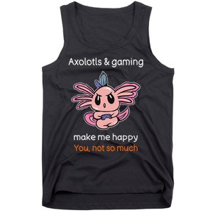 Gamer Axolotl Lover Cute Axolotl Gaming Video Gamer Gift  Tank Top