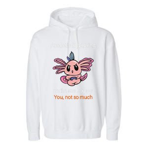 Gamer Axolotl Lover Cute Axolotl Gaming Video Gamer Gift  Garment-Dyed Fleece Hoodie