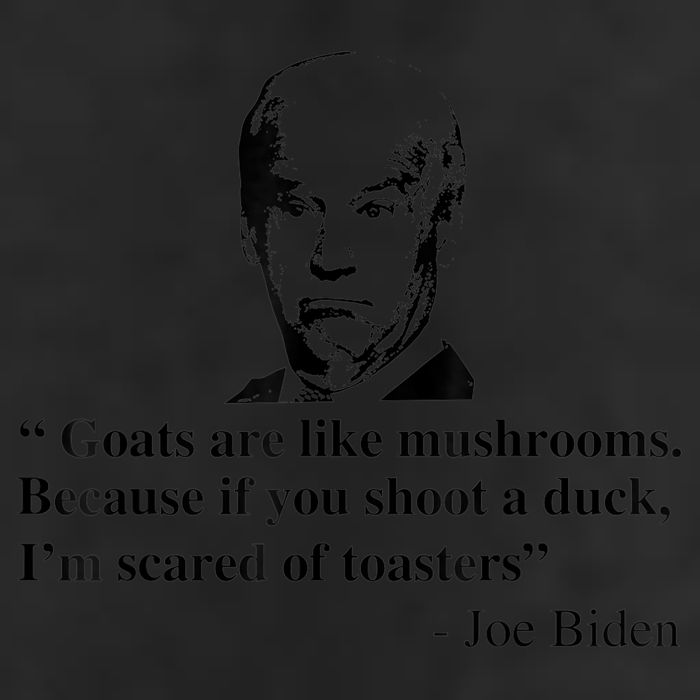 Goats Are Like Mushrooms Funny Joe Biden Quote Golf Towel