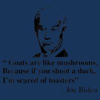 Goats Are Like Mushrooms Funny Joe Biden Quote Infant Baby Jersey Bodysuit