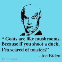 Goats Are Like Mushrooms Funny Joe Biden Quote Premium T-Shirt