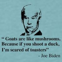 Goats Are Like Mushrooms Funny Joe Biden Quote Sueded Cloud Jersey T-Shirt