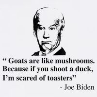 Goats Are Like Mushrooms Funny Joe Biden Quote Garment-Dyed Sweatshirt