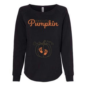 Growing A Little Pumpkin Pregnancy Thanksgiving Womens California Wash Sweatshirt