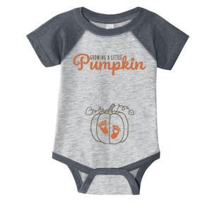 Growing A Little Pumpkin Pregnancy Thanksgiving Infant Baby Jersey Bodysuit