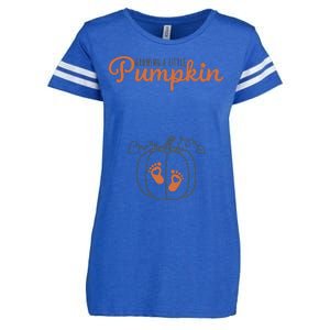 Growing A Little Pumpkin Pregnancy Thanksgiving Enza Ladies Jersey Football T-Shirt