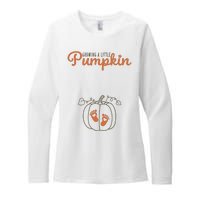 Growing A Little Pumpkin Pregnancy Thanksgiving Womens CVC Long Sleeve Shirt