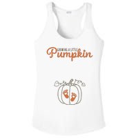 Growing A Little Pumpkin Pregnancy Thanksgiving Ladies PosiCharge Competitor Racerback Tank