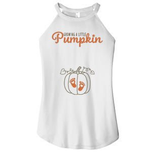 Growing A Little Pumpkin Pregnancy Thanksgiving Women's Perfect Tri Rocker Tank