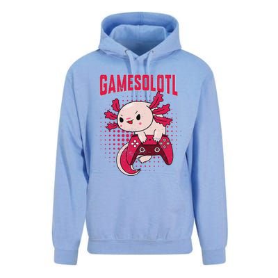 Gamer Axolotl Lover Cute Axolotl Gaming Retro Video Gamer  Unisex Surf Hoodie