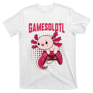 Gamer Axolotl Lover Cute Axolotl Gaming Retro Video Gamer  T-Shirt