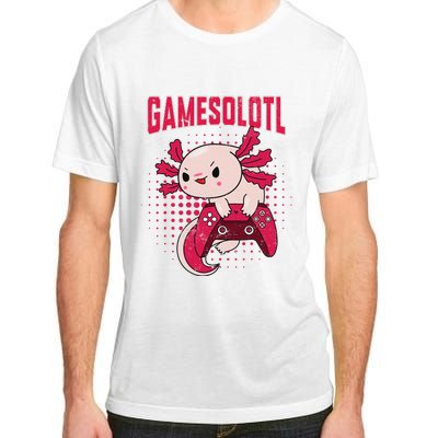 Gamer Axolotl Lover Cute Axolotl Gaming Retro Video Gamer  Adult ChromaSoft Performance T-Shirt