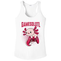 Gamer Axolotl Lover Cute Axolotl Gaming Retro Video Gamer  Ladies PosiCharge Competitor Racerback Tank