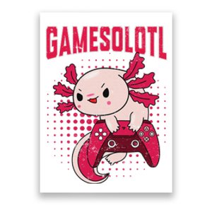 Gamer Axolotl Lover Cute Axolotl Gaming Retro Video Gamer  Poster