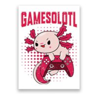 Gamer Axolotl Lover Cute Axolotl Gaming Retro Video Gamer  Poster