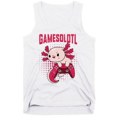 Gamer Axolotl Lover Cute Axolotl Gaming Retro Video Gamer  Tank Top