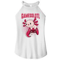 Gamer Axolotl Lover Cute Axolotl Gaming Retro Video Gamer  Women's Perfect Tri Rocker Tank