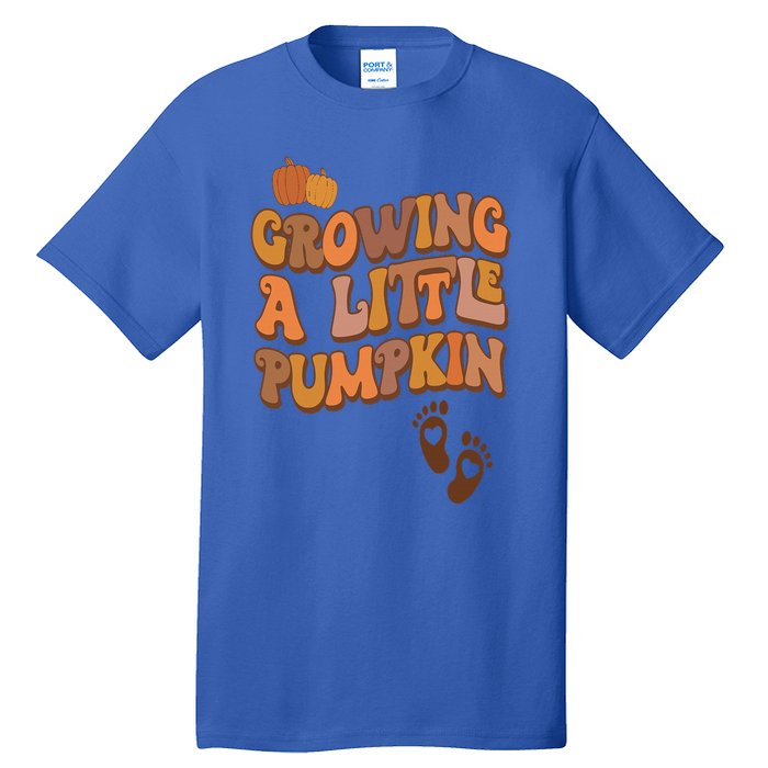 Growing A Little Pumpkin Thanksgiving Pregnancy Announcement Tall T-Shirt