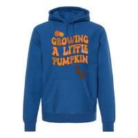 Growing A Little Pumpkin Thanksgiving Pregnancy Announcement Premium Hoodie