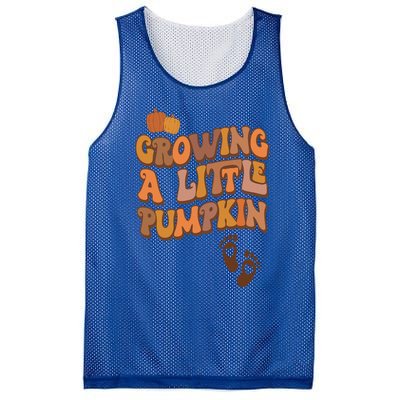 Growing A Little Pumpkin Thanksgiving Pregnancy Announcement Mesh Reversible Basketball Jersey Tank