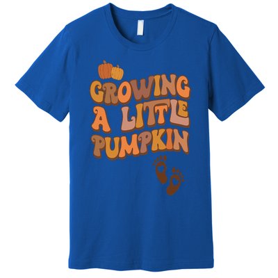 Growing A Little Pumpkin Thanksgiving Pregnancy Announcement Premium T-Shirt