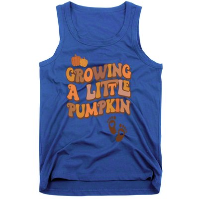 Growing A Little Pumpkin Thanksgiving Pregnancy Announcement Tank Top