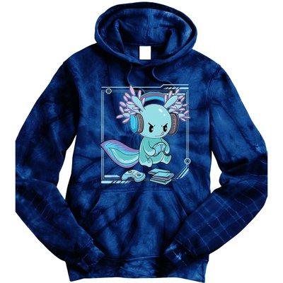 Gamer Axolotl Lover Cute Axolotl Gaming Video Gamer Gifts    Tie Dye Hoodie