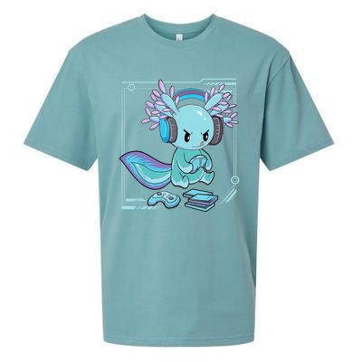 Gamer Axolotl Lover Cute Axolotl Gaming Video Gamer Gifts    Sueded Cloud Jersey T-Shirt