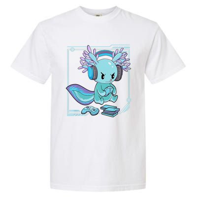 Gamer Axolotl Lover Cute Axolotl Gaming Video Gamer Gifts    Garment-Dyed Heavyweight T-Shirt