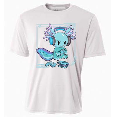 Gamer Axolotl Lover Cute Axolotl Gaming Video Gamer Gifts    Cooling Performance Crew T-Shirt