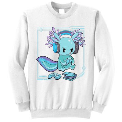 Gamer Axolotl Lover Cute Axolotl Gaming Video Gamer Gifts    Sweatshirt