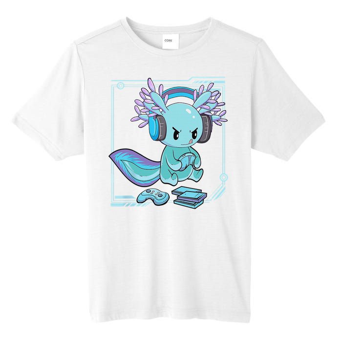 Gamer Axolotl Lover Cute Axolotl Gaming Video Gamer Gifts    Tall Fusion ChromaSoft Performance T-Shirt