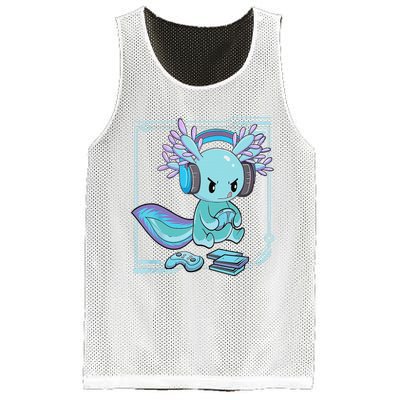 Gamer Axolotl Lover Cute Axolotl Gaming Video Gamer Gifts    Mesh Reversible Basketball Jersey Tank