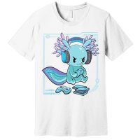 Gamer Axolotl Lover Cute Axolotl Gaming Video Gamer Gifts    Premium T-Shirt