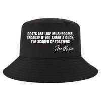 Goats Are Like Mushrooms Funny Joe Biden Quote Cool Comfort Performance Bucket Hat