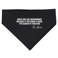 Goats Are Like Mushrooms Funny Joe Biden Quote USA-Made Doggie Bandana