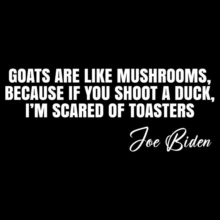 Goats Are Like Mushrooms Funny Joe Biden Quote Wool Snapback Cap